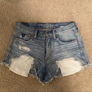 American Eagle distressed jean short